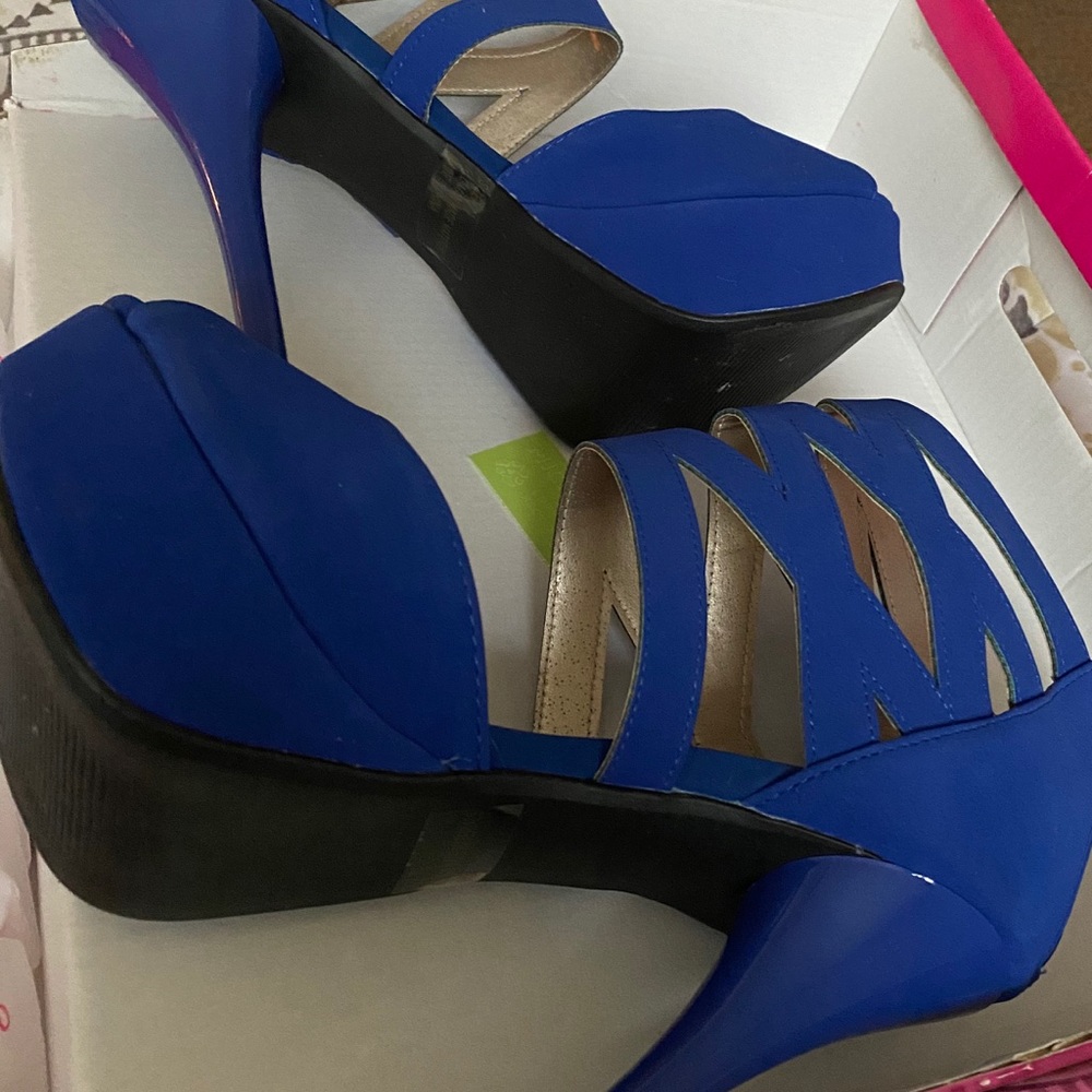 Suede Royal Blue Heels
